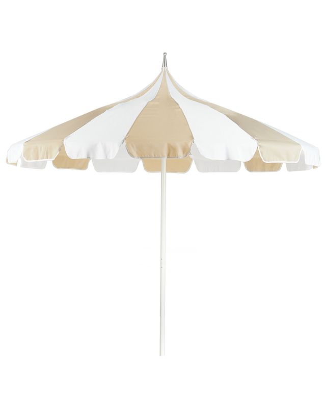 Parasol ogrodowy 245 cm beżowo-biały Minoa 1 szt.