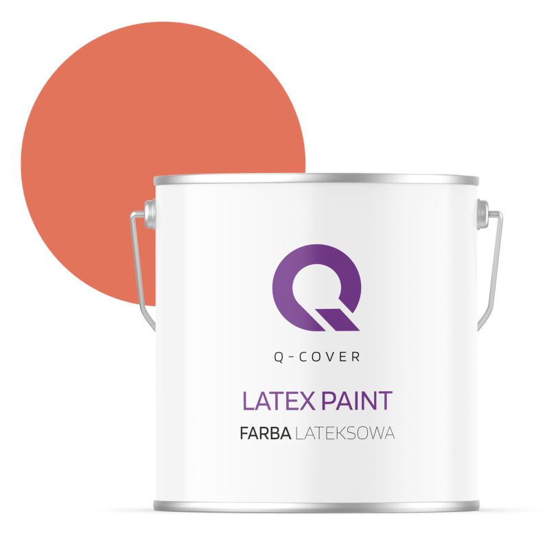 Farba Lateksowa Do Ścian i Sufitów Q-Cover Pąsowy H6029 Głęboki Mat 5L