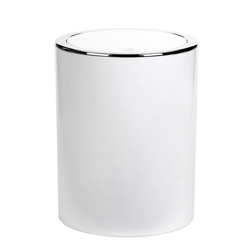 Kosz na śmieci Rodeno biały odchylana pokrywa 1 szt.