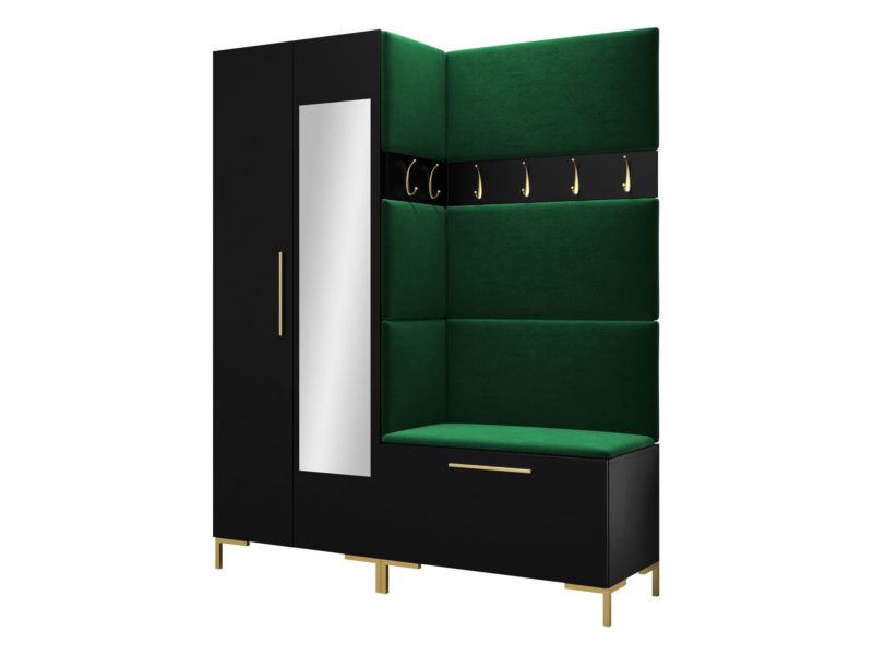 Garderoba MIRJAN 24 Zilion IX czarny + zielony 1 kpl.