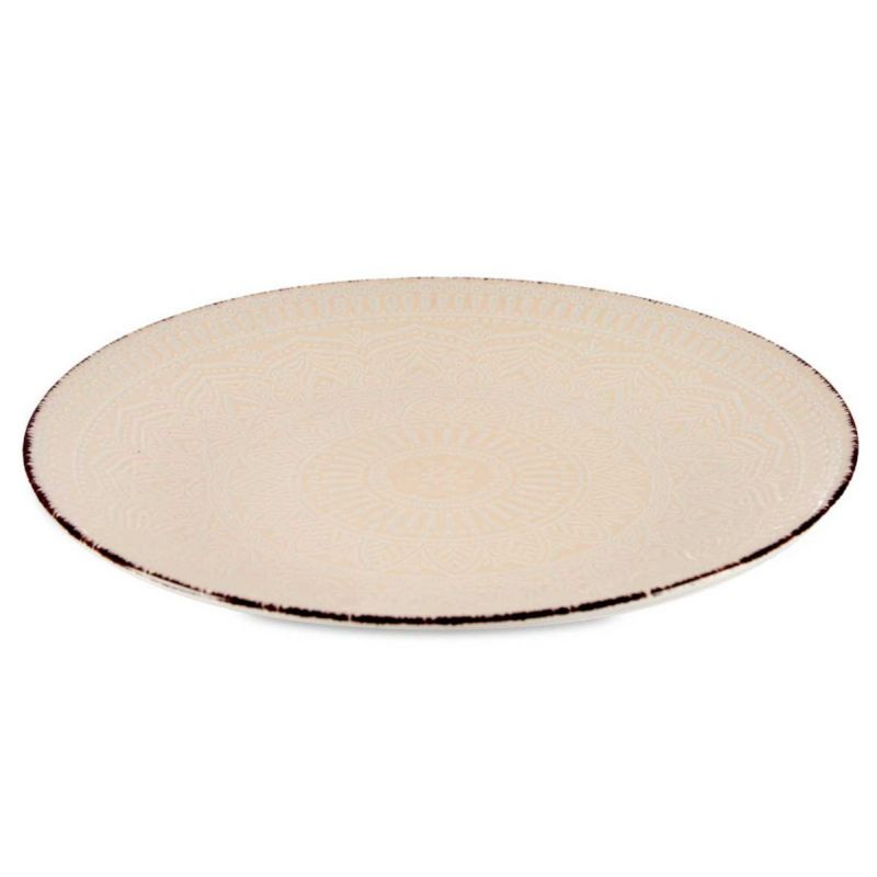 Talerz Obiadowy Mandala VESSIA 27 cm Beżowy kamionka 1 szt.