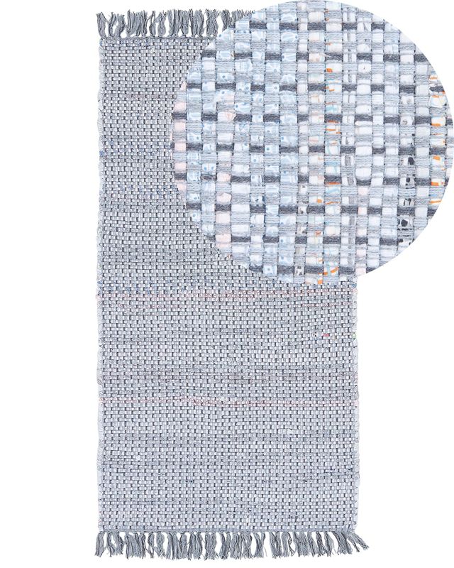 Dywan Besni Szary 80 x 150 cm Bawełna 1 szt.