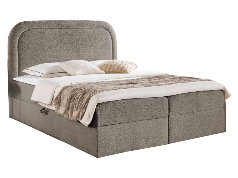 Łoże kontynentalne MIRJAN 24 Bonito 160x200 + topper srebrny szary 1 szt.