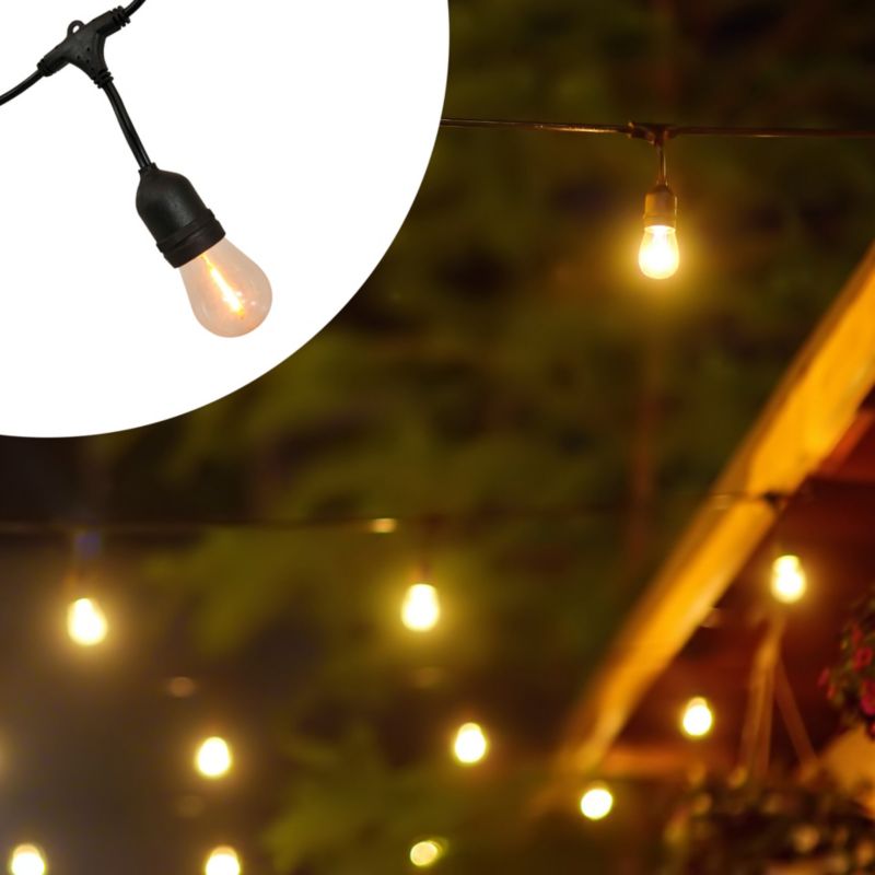 Girlanda solarna LED PARTY Sanico Goldlux 10m 2700K z pilotem IP44 - 1 szt.