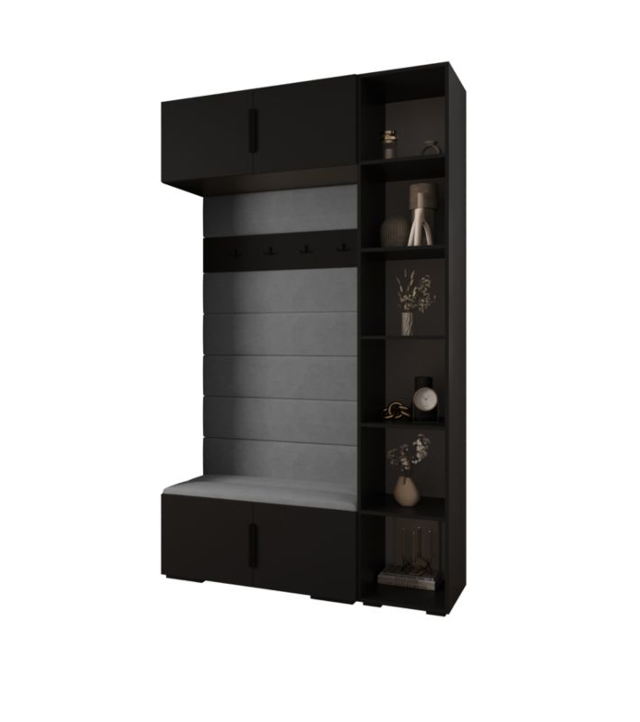 Garderoba do przedpokoju Abiks INOVA 1 Z20 czarny+czarny+manila16 1szt.