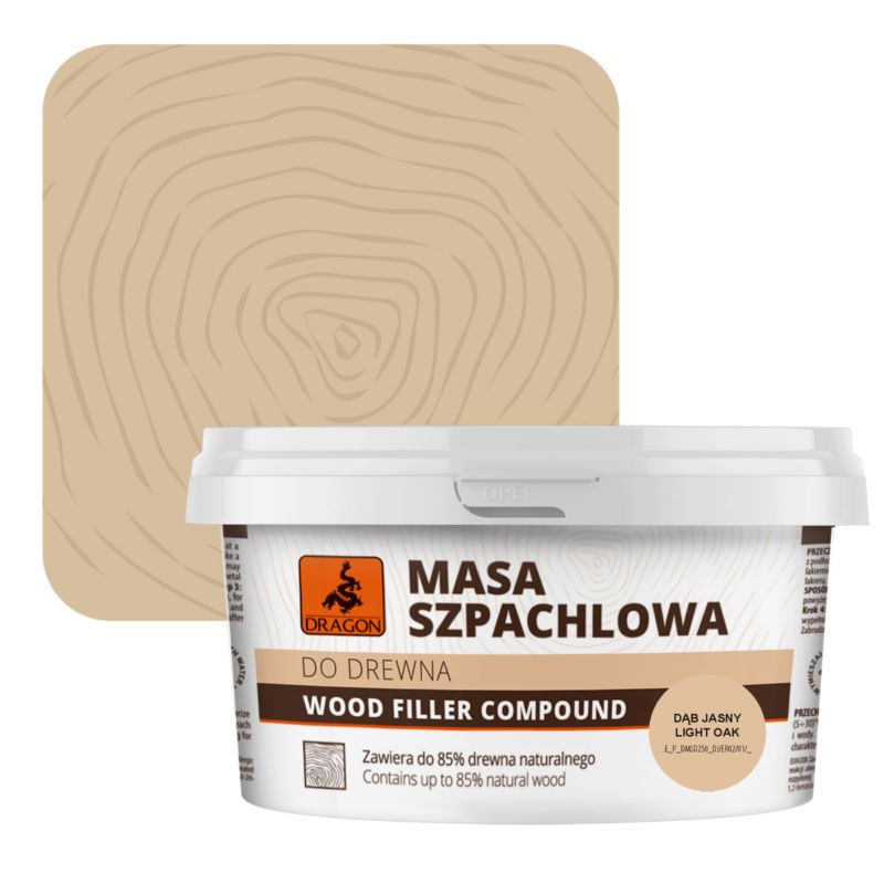 Masa szpachlowa do drewna Dragon dąb jasny 250 g
