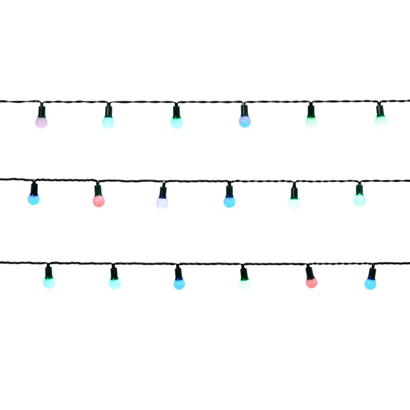 Lampki zewnętrzne kulki 120 LED kolorowe zmienna barwa