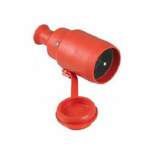 Gniazdo 2P+Z 16 A IP44 pomarańczowe