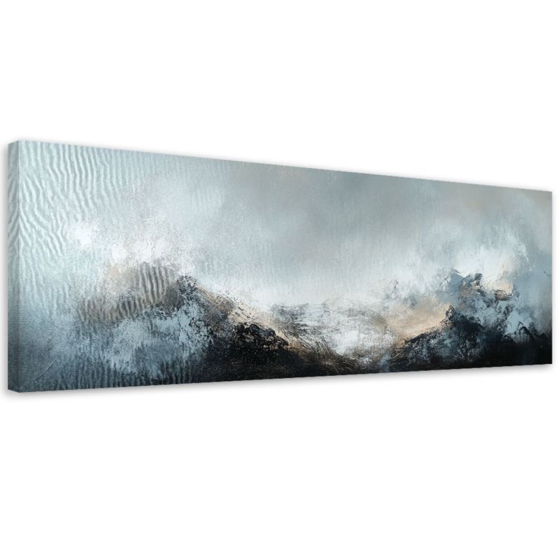 Obraz na płótnie Feeby Industrialna Abstrakcja Kompozycja w szarościach 90x30cm 1szt