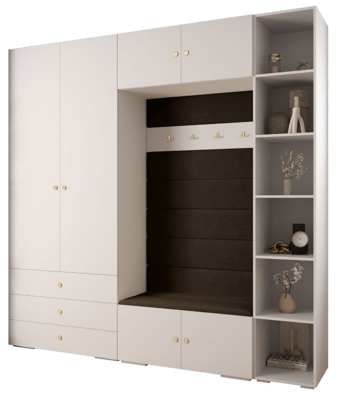 Garderoba do przedpokoju Abiks INOVA 2 Z10 biały+złoty+manila04 1 szt.