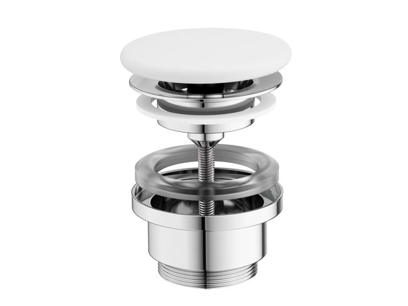 Korek umywalkowy ceramiczny stały Ravak Flat biały mat 1 szt