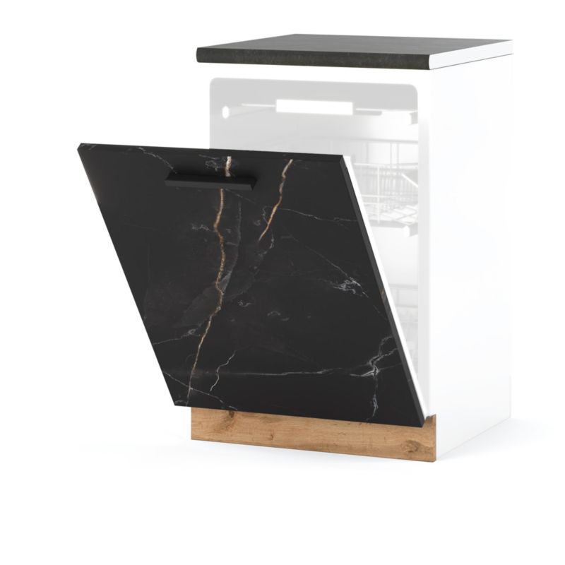 Szafka Kuchenna Hurtownia-Mebli Stojąca Do zmywarki Blanka dolna ZM60 60cm Dąb Wotan San Sebastian 60x47x85 cm 1szt.