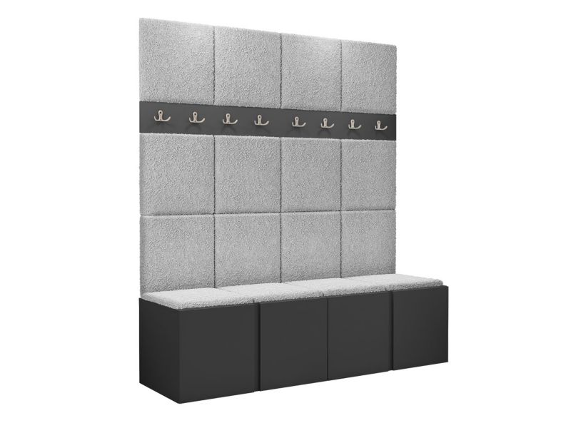 Garderoba MIRJAN 24 Orion V grafit + szara bukla 1 kpl.