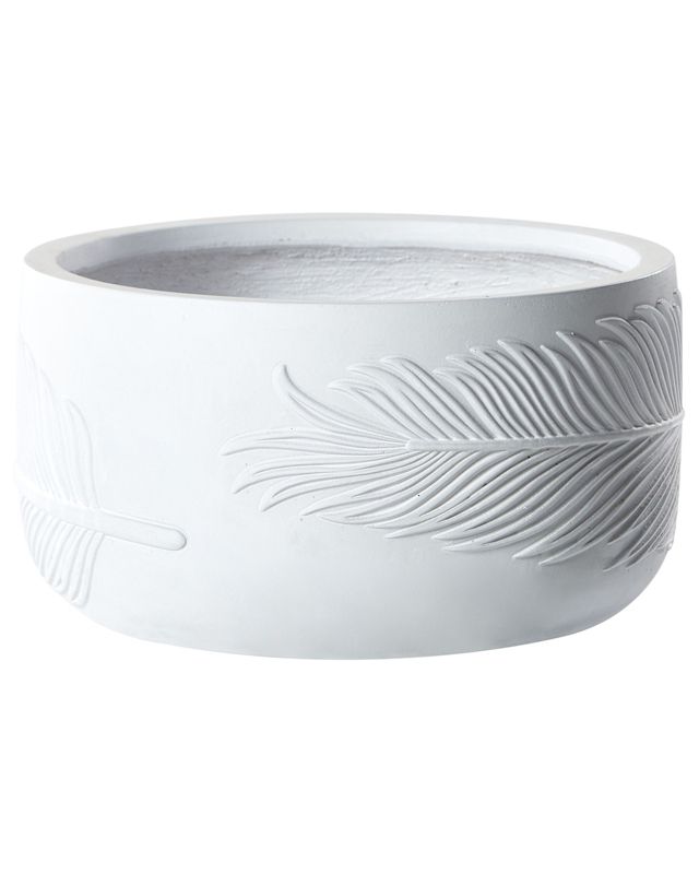 Doniczka okrągła 43 x 43 x 23 cm złamana biel Ftero 1 szt.