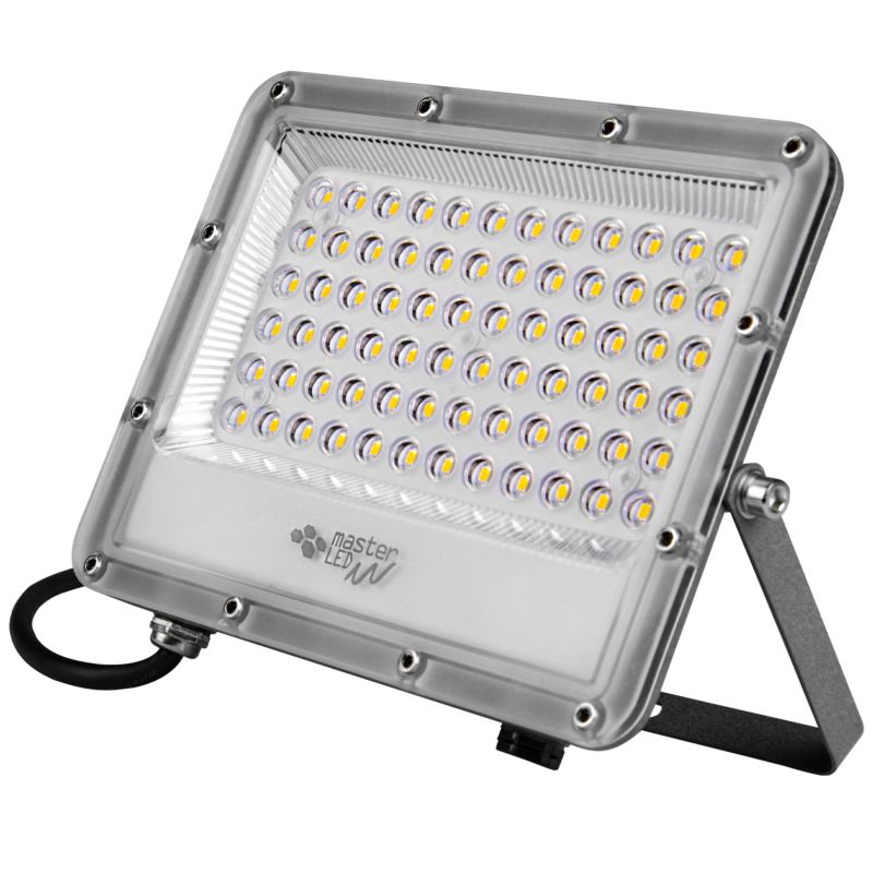 Naświetlacz LED MasterLED Germi 50W IP65 5000K zimna biel szary 1 szt.