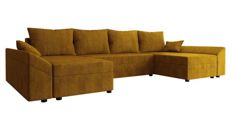 Narożnik z funkcją spania MIRJAN 24 Dante U Sztruks musztardowy 1 szt.