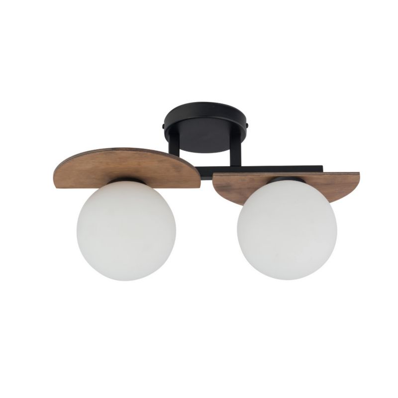 Lampa sufitowa wisząca Sigma Lighting Mirror 6095 czarno-brązowa-biała dekoracyjna 2xG9 x 1 szt.