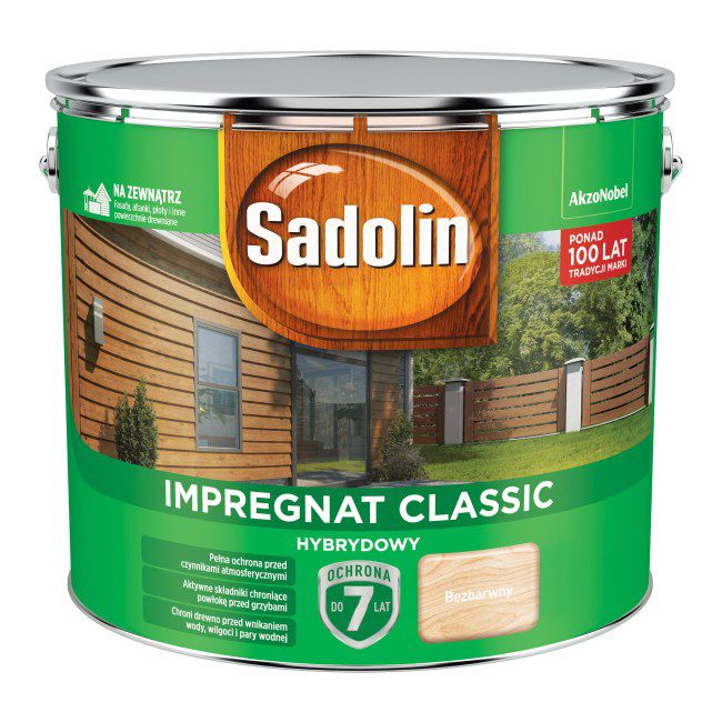 Impregnat do drewna Sadolin Hybrydowy bezbarwny 9 l