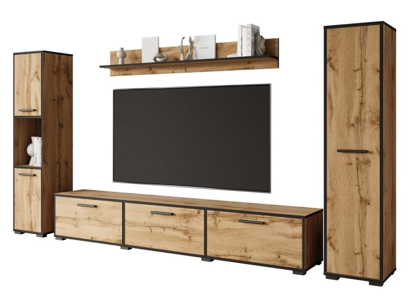 Meblościanka MIRJAN 24 Bogota XL wotan/wotan/czarny 1 kpl.