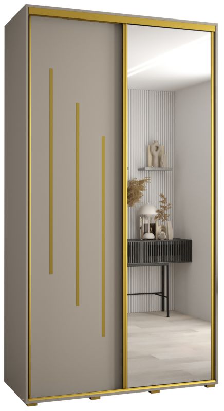 Szafa przesuwna Abiks 60 wysoka Dakota 9 140 kaszmir+kaszmir+złoty 1 szt