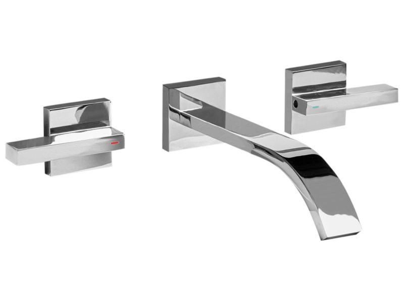 Bateria umywalkowa podtynkowa Berraco Srebrny 1 szt.