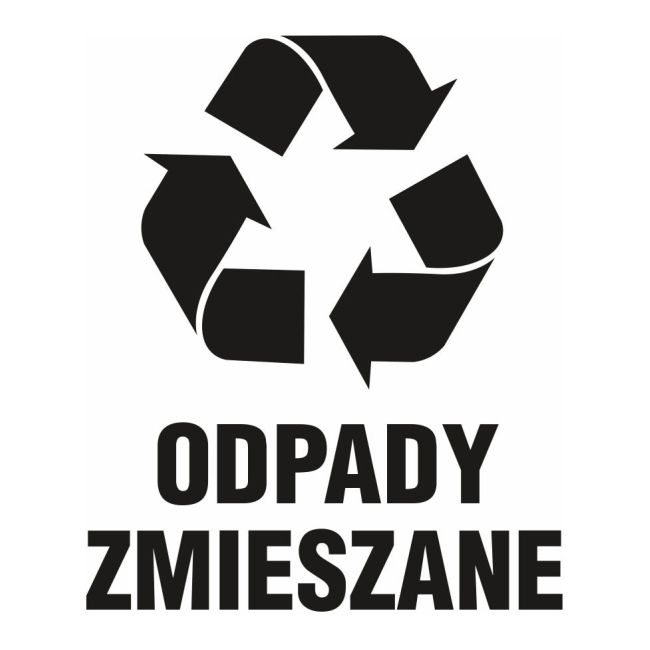 Naklejka na kosz do segregacji śmieci Odpady zmieszane