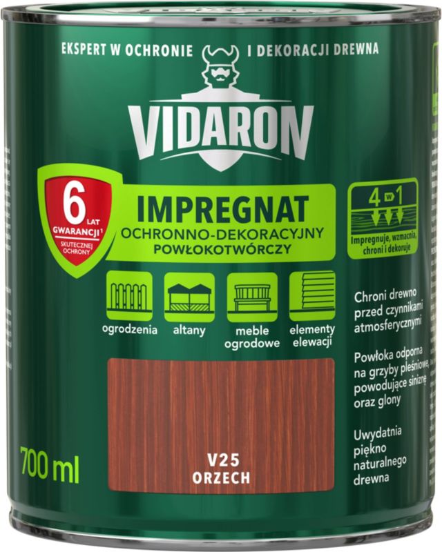 Impregnat do drewna Vidaron orzech 0,7 l