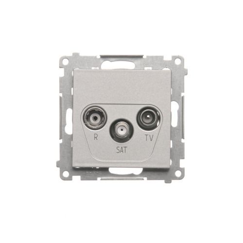 Gniazdo antenowe R-TV-SAT końcowe Simon 55 aluminium mat TASK.01/143 1szt