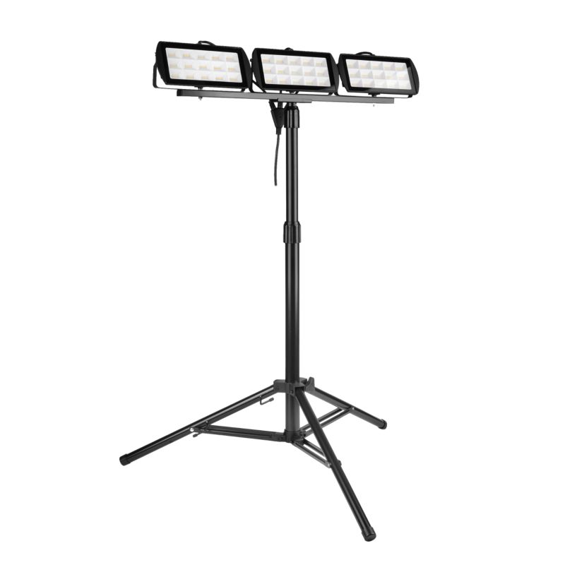 Naświetlacz LED Germina 3x45W reflektor na statywie IP65 z kablem spiralnym 1szt.