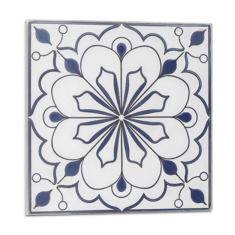 Kafelki samoprzylepne Wallfluent 20x20 cm Ceramiczny wzór z kwiatami 20 szt.