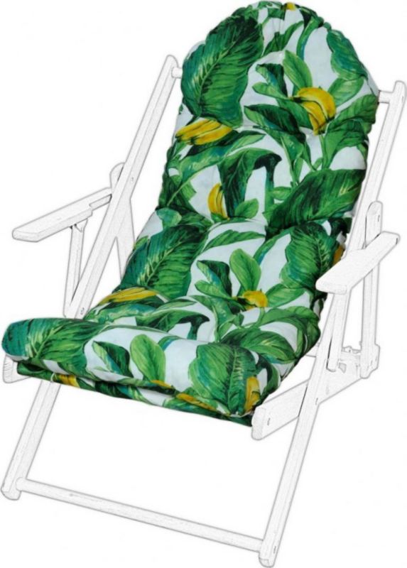 Poduszka na leżak drewniany AMPO zielony żółty 1 szt.