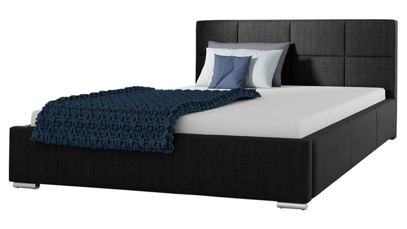 Łóżko tapicerowane MIRJAN 24 Marina 180x200 czarny 1 szt.