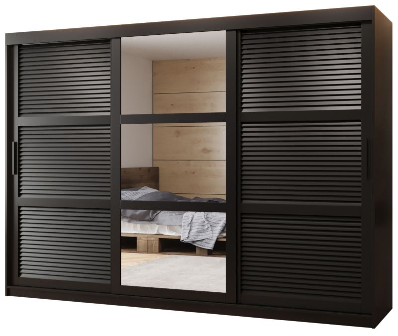 Szafa przesuwna Garderoba Abiks ŻALUZJA 2 250 czarny 1 szt.