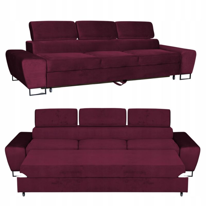 Sofa kanapa do salonu rozkładana Family Meble Bosso bordo 1szt