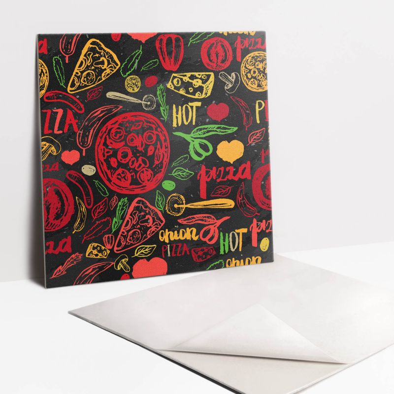 Kafelki samoprzylepne Tulup 30x30 cm Motywy fast food pizza 9 szt.