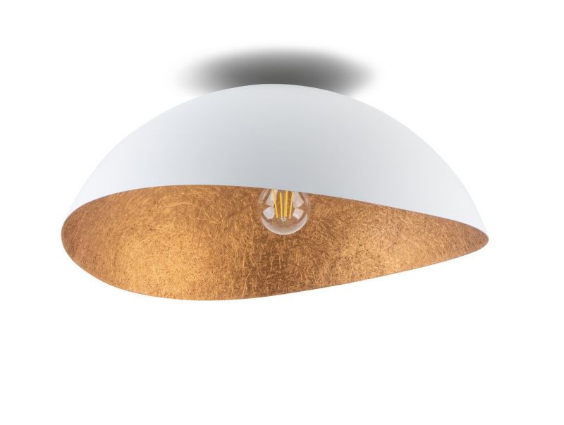 Lampa sufitowa wisząca Sigma Lighting Solaris 3325 biało-miedziana dekoracyjna 1xE27 x 1 szt.