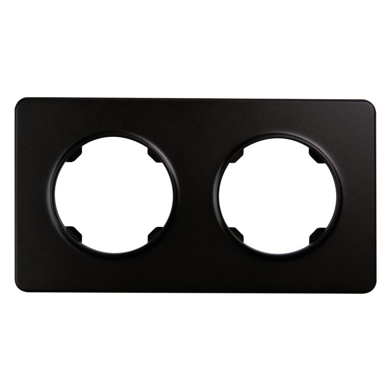 Ramka podwójna DPM Solid Oval czarna