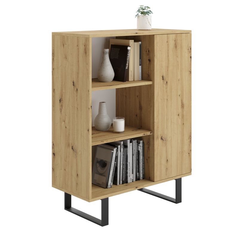 Regał witryna Kobi Fondi nogi metalowe Dąb artisan 1 szt.