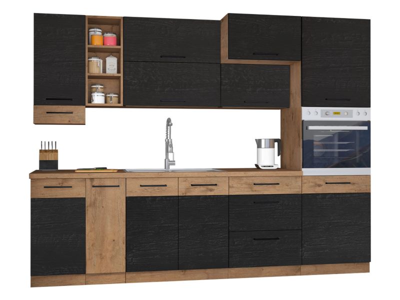 Kuchnia MIRJAN 24 Vigo III dąb lancelot / dark wood 1 kpl.