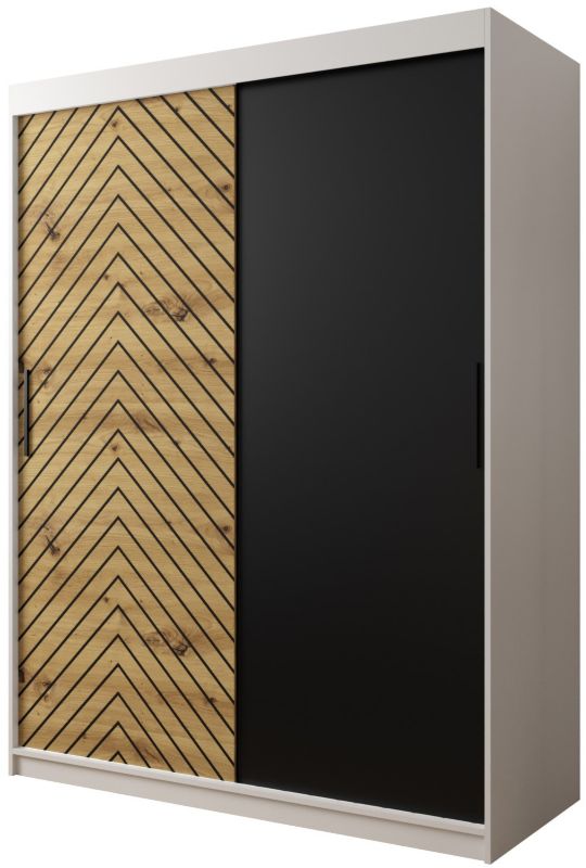 Szafa przesuwna Garderoba Abiks Jodełka 150 biały + artisan 1 szt.