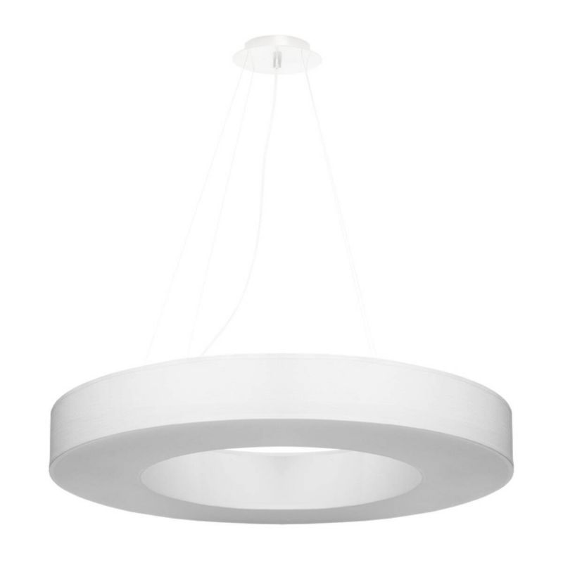 Lampa wisząca Sollux Lighting Saturno Slim 7528 biała szerokość 70 cm 6xE27 x 1 szt.