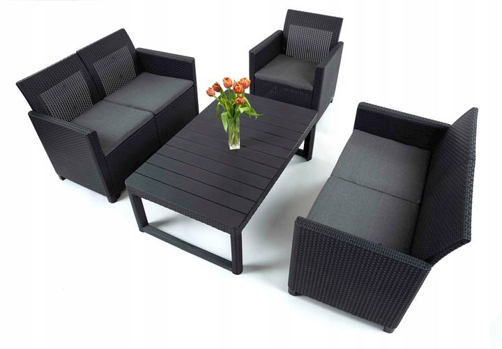 Zestaw mebli ogrodowych Keter Marie dla 5 osób Grafitowy 1 kpl.