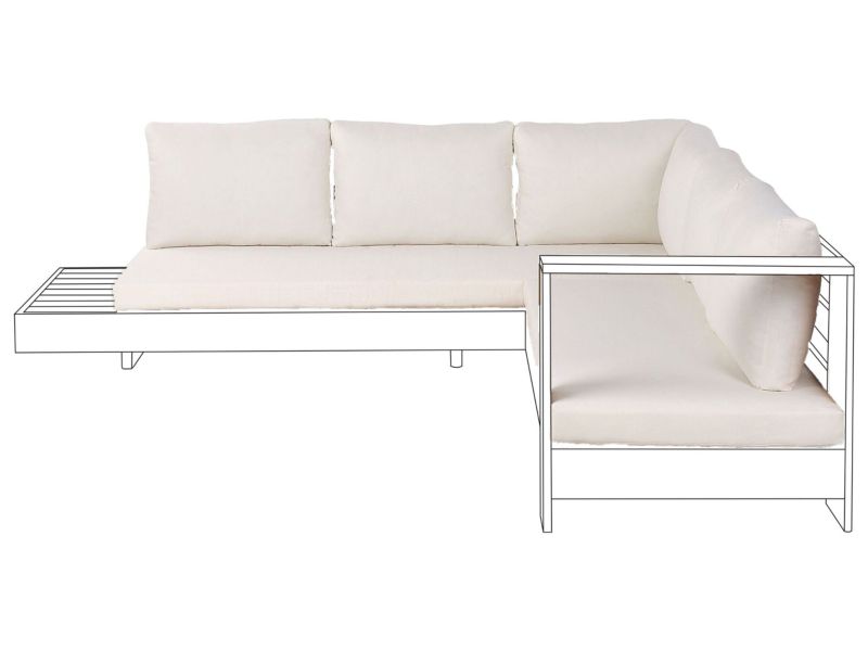 Komplet poszewek na poduchy ogrodowe Marettimo Złamana biel 1 kpl