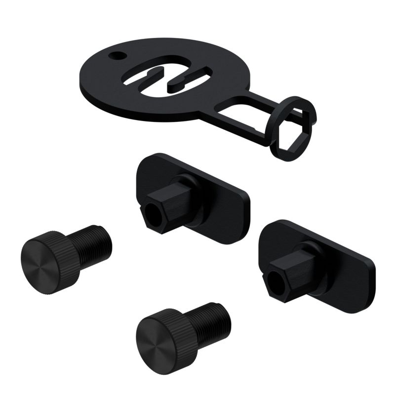 Zestaw montażowy do półki na lamele ścienne Stegu Moduall 5 elementów czarny