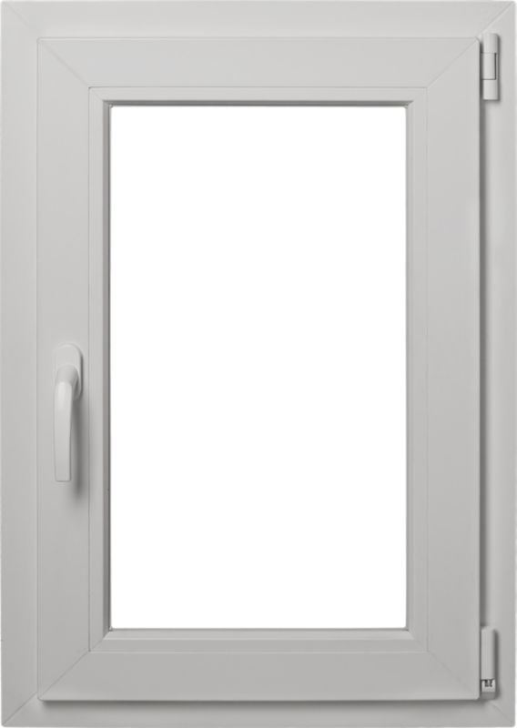 Okno PCV rozwierno-uchylne trzyszybowe 565 x 835 mm prawe białe