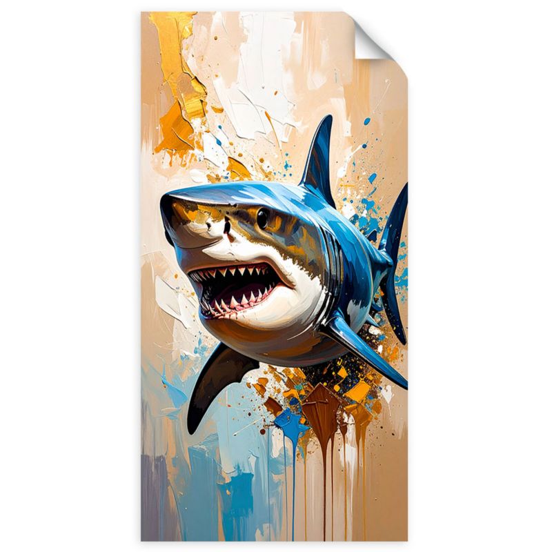 Plakaty samoprzylepne do salonu sypialni Feeby Rekin Ryba Zwierzę morskie 60x120cm 1szt