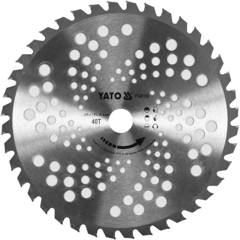 Tarcza Tct do podkaszarek 25,5/25,4 cm