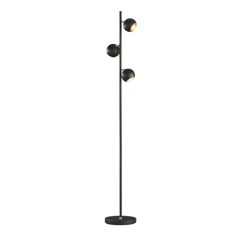 Lampa podłogowa stojąca Trio Dakota czarna 3 x G9 x 10W wym: 155 x 23 x 23,5 cm - 1 szt.