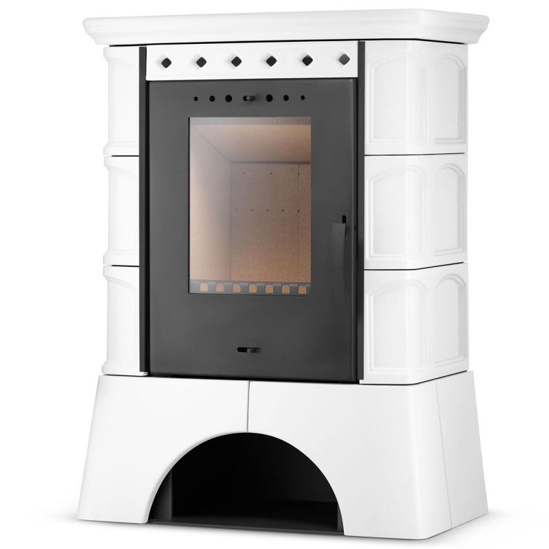 Piec FLAMA kominek kaflowy wolnostojący koza ATOL 10 kW Ivory 1 st.