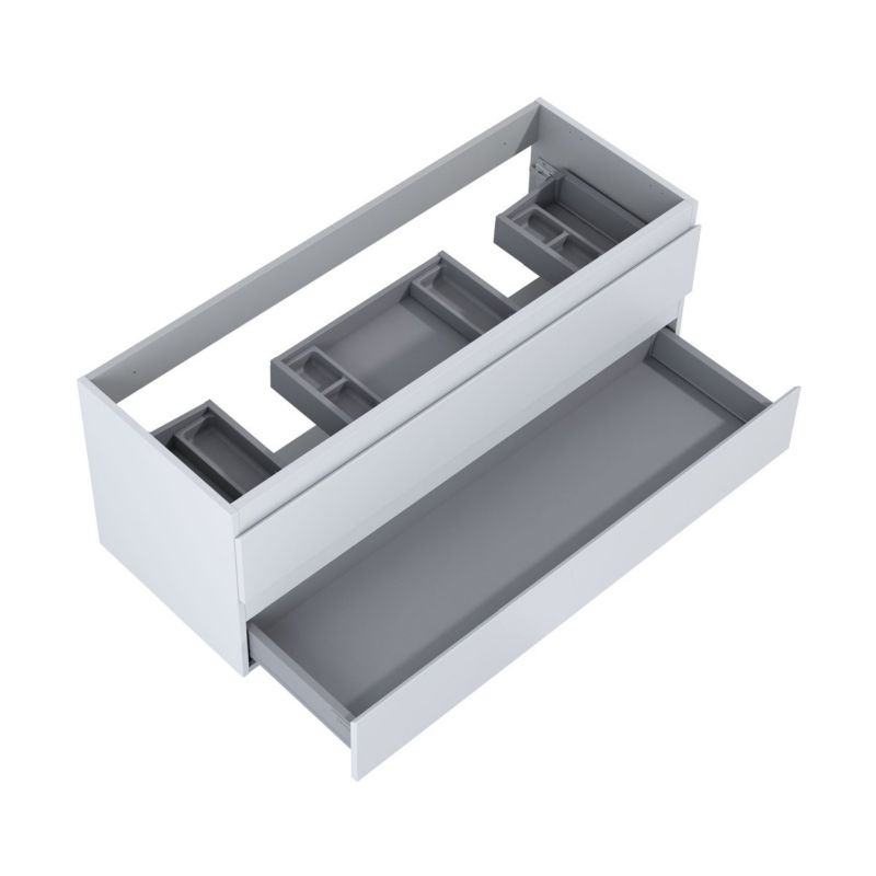 Szafka podumywalkowa Oltens Vernal 120 cm, wisząca, szary mat, 2 szuflady QuietClose, 1 szt.